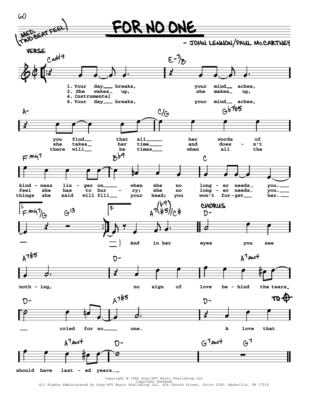 Produktbild zu: For No One [Jazz version]