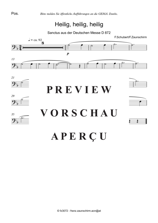 Product picture to: Zum Sanctus (Heilig, heilig) Schubert/Zaunschirm