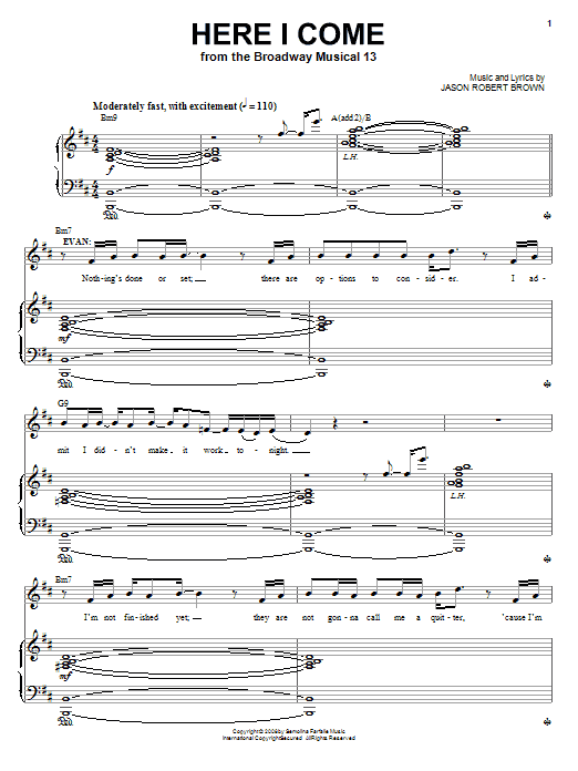 Produktbild zu: Here I Come (from 13: The Musical)