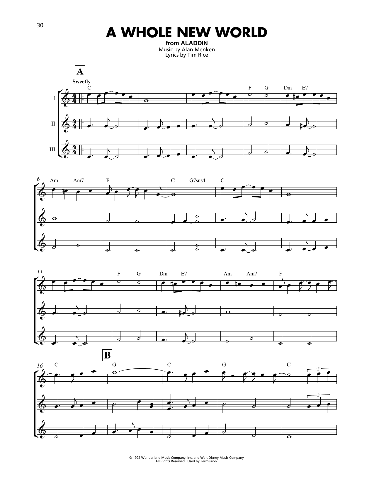 Product gallery: Page 1 of 1 A Whole New World (from Aladdin), Alan Menken & Tim Rice