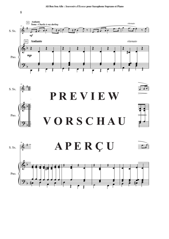 Product gallery: Page 9 of 21 Souvenirs d´Écosse , , (soprano saxophone + piano)