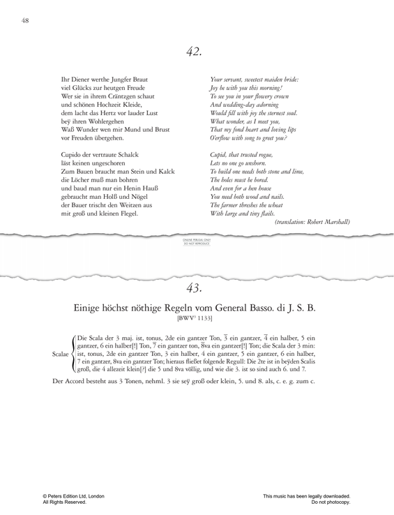 Produktgalerie: Seite 1 von 1 Gedicht 'Ihr Diener, werte Jungfer Braut' (from 'The Anna Magdalena Notebook 1725'), , Gesang