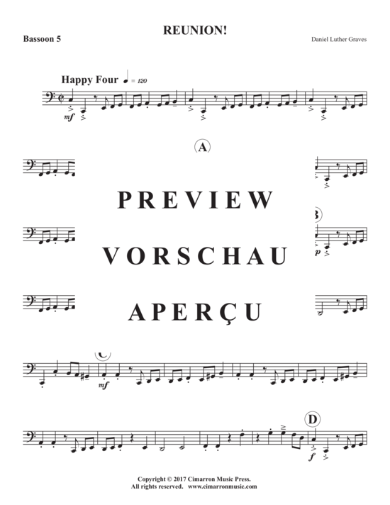 Product gallery: Page 15 of 16 Reunion! , , (Bassoon Quintet 1-5 bassoons)