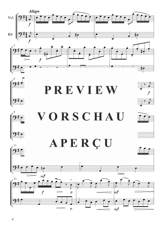Produktgalerie: Seite 5 von 11 Sonate E-Moll, , Cello und Kontrabass
