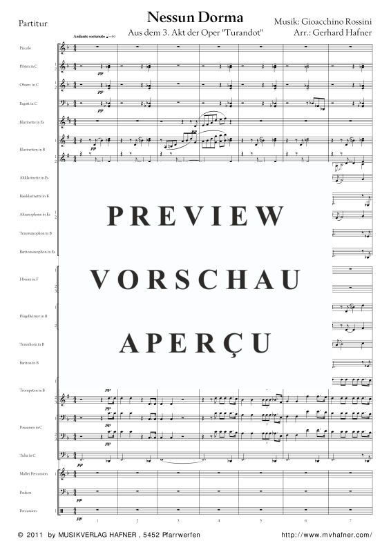 Product gallery: Page 6 of 11 Nessun Dorma, , (large wind orchestra)