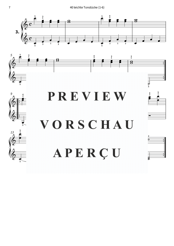Produktgalerie: Seite 9 von 11 40 leichte Tonstücke, , Klavier Solo