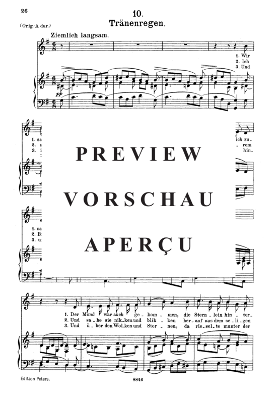 Product gallery: Page 2 of 3 Tränenregen D.795-10 (Die Schöne Müllerin), , Medium Voice and Piano