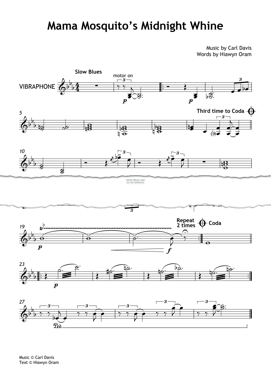 Produktgalerie: Seite 1 von 1 Mama Mosquito's Midnight Whine, Carl Davis, Vibraphon