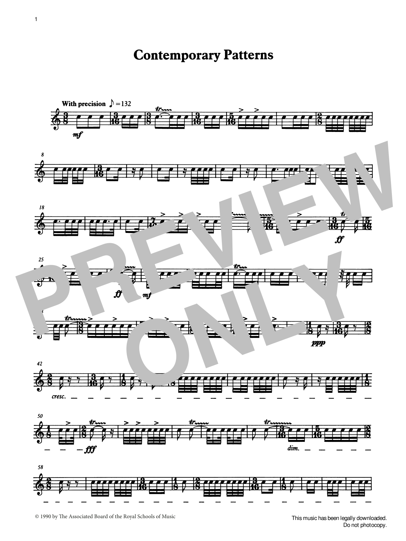 Product gallery: Page 1 of 1 Contemporary Patterns from Graded Music for Snare Drum, Book IV, Ian Wright and Kevin Hathaway
