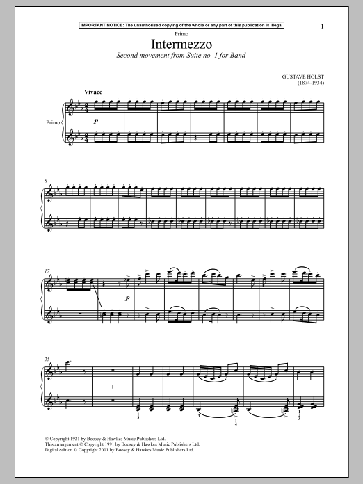 Product picture to: Intermezzo (Second Movement from Suite No. 1 For Band)