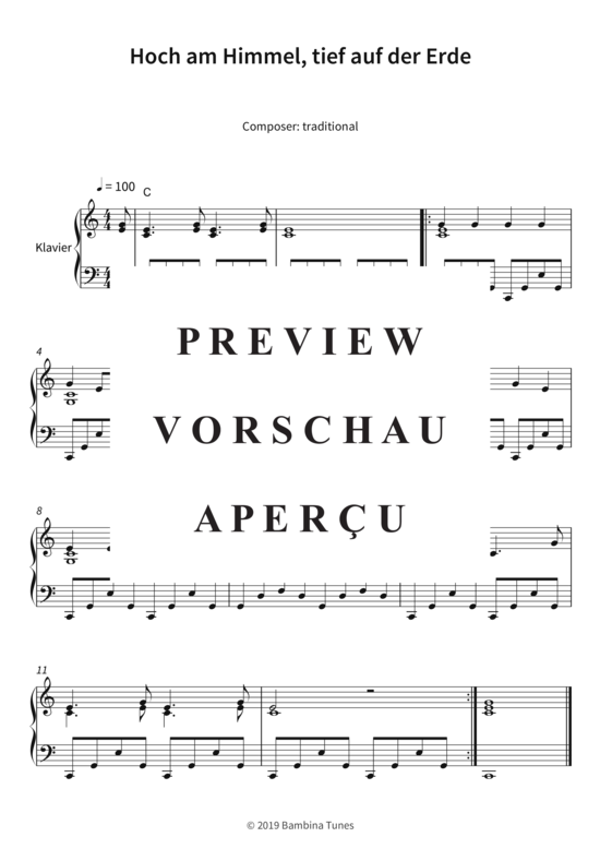 gallery: Hoch am Himmel, tief auf der Erde , , (Klavier Solo)