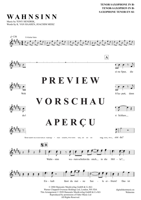 gallery: Wahnsinn , Petry, Wolfgang, (Tenor-Sax)