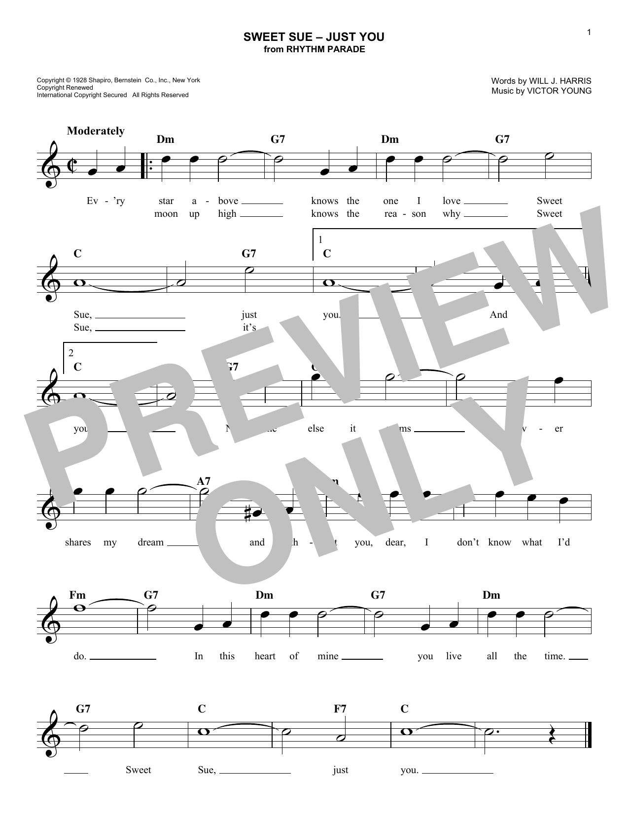 Product gallery: Page 1 of 1 Sweet Sue-Just You, Victor Young