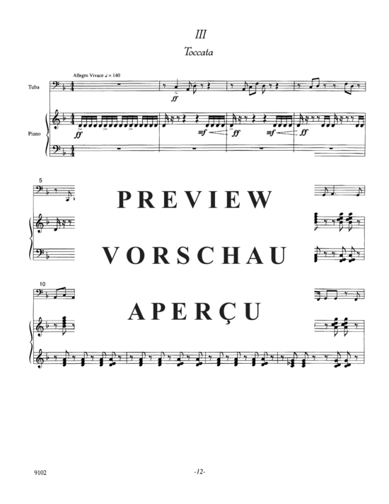 Product gallery: Page 14 of 21 Three Songs for Tuba , , (tuba + piano)