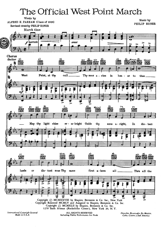 Produktbild zu: The Official West Point March Popular Standard