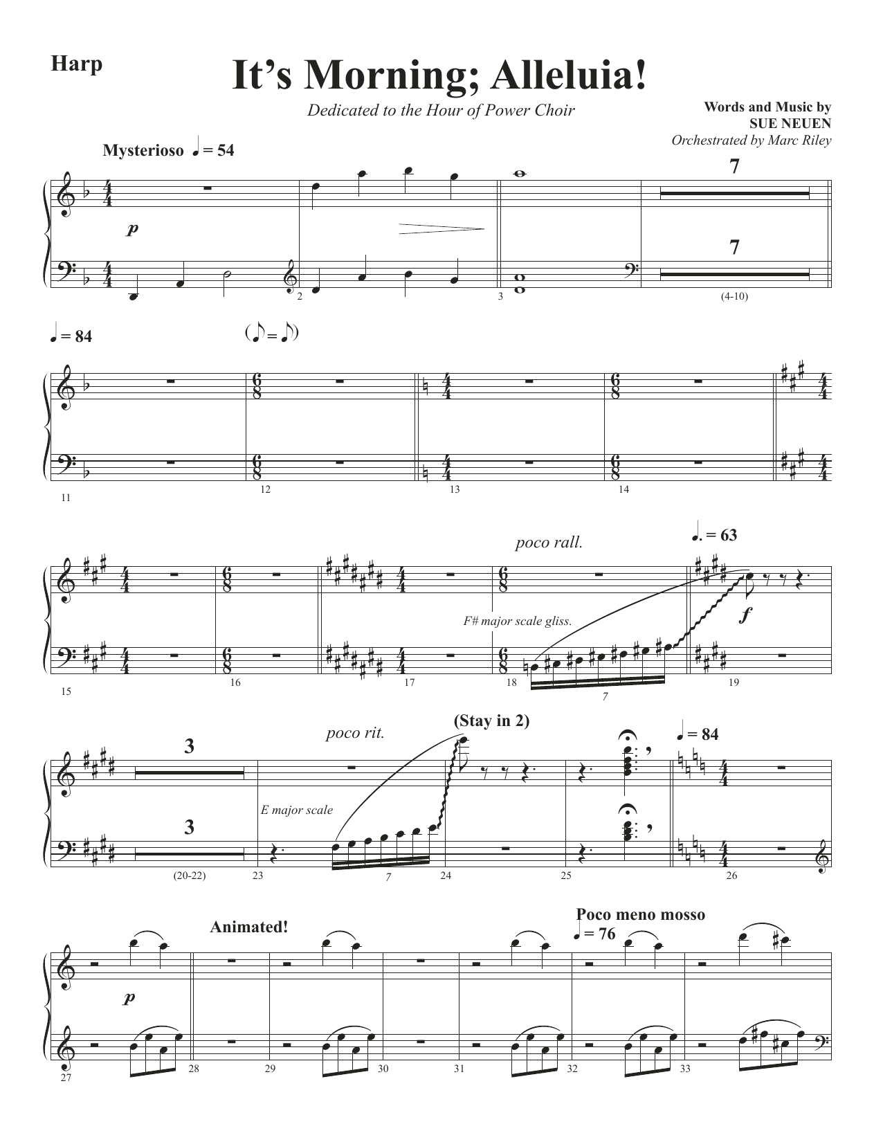 Produktbild zu: It's Morning; Alleluia! - Harp