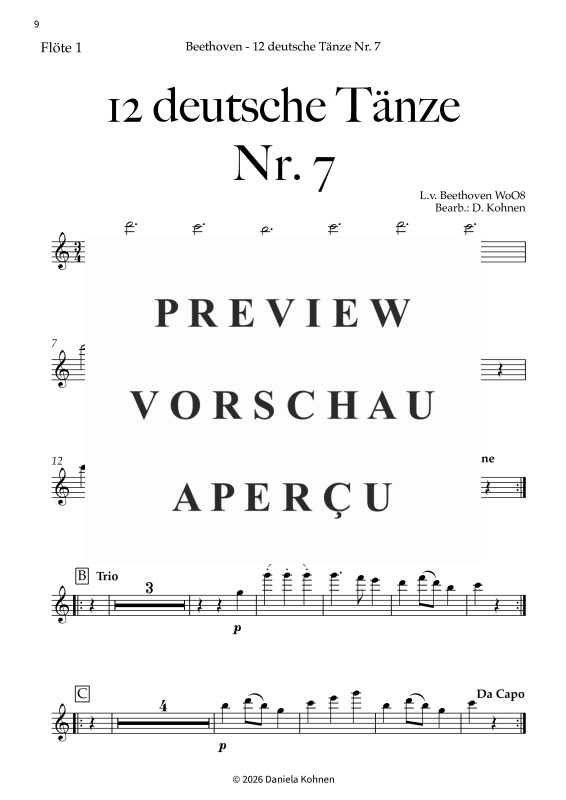 Produktgalerie: Seite 11 von 11 Deutscher Tanz Nr. 7, , Jugendkammerorchester
