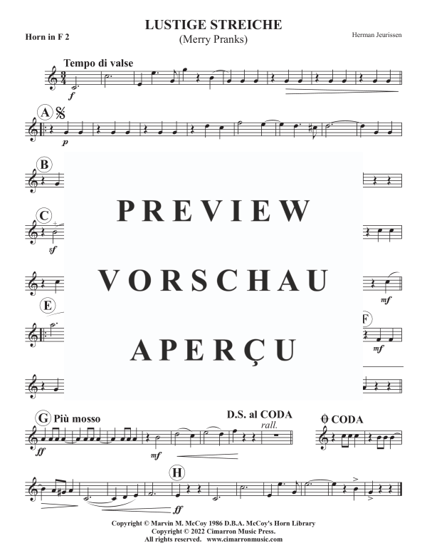 Product gallery: Page 7 of 9 Merry Pranks, , Horn Quartet