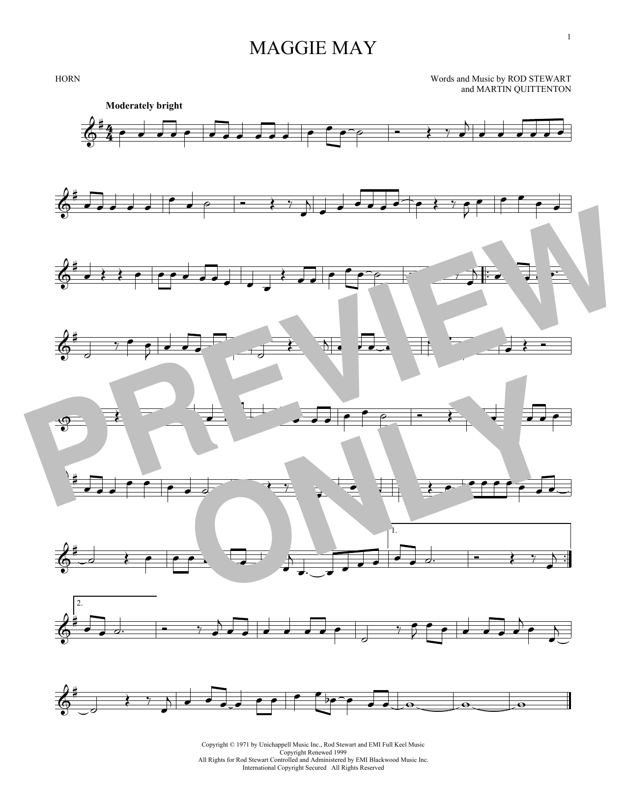 Produktgalerie: Seite 1 von 1 Maggie May, Rod Stewart, Horn