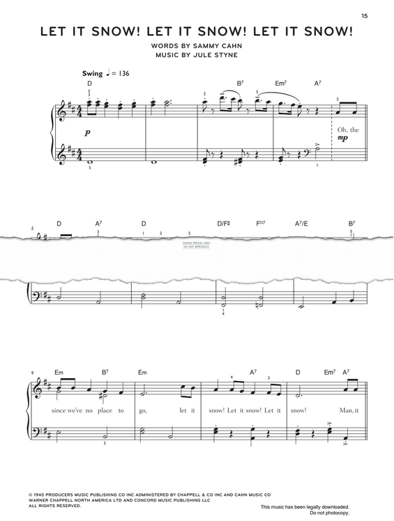 Product gallery: Page 1 of 1 Let It Snow! Let It Snow! Let It Snow!, Jule Styne