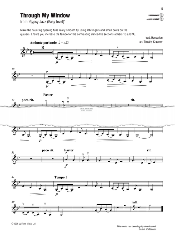 Produktgalerie: Seite 1 von 1 Through My Window, Hungarian Traditional, Klavier, Violine