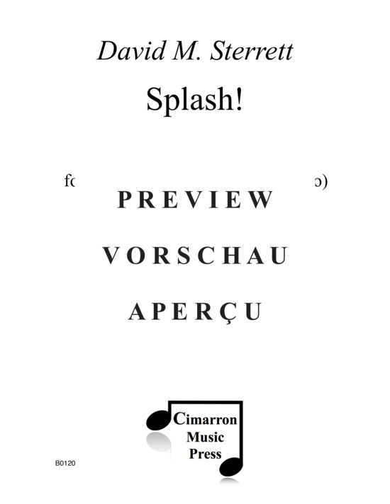 gallery: Splash! , , (3 Flöten - jeweils doppelt auf Piccoloflöte)