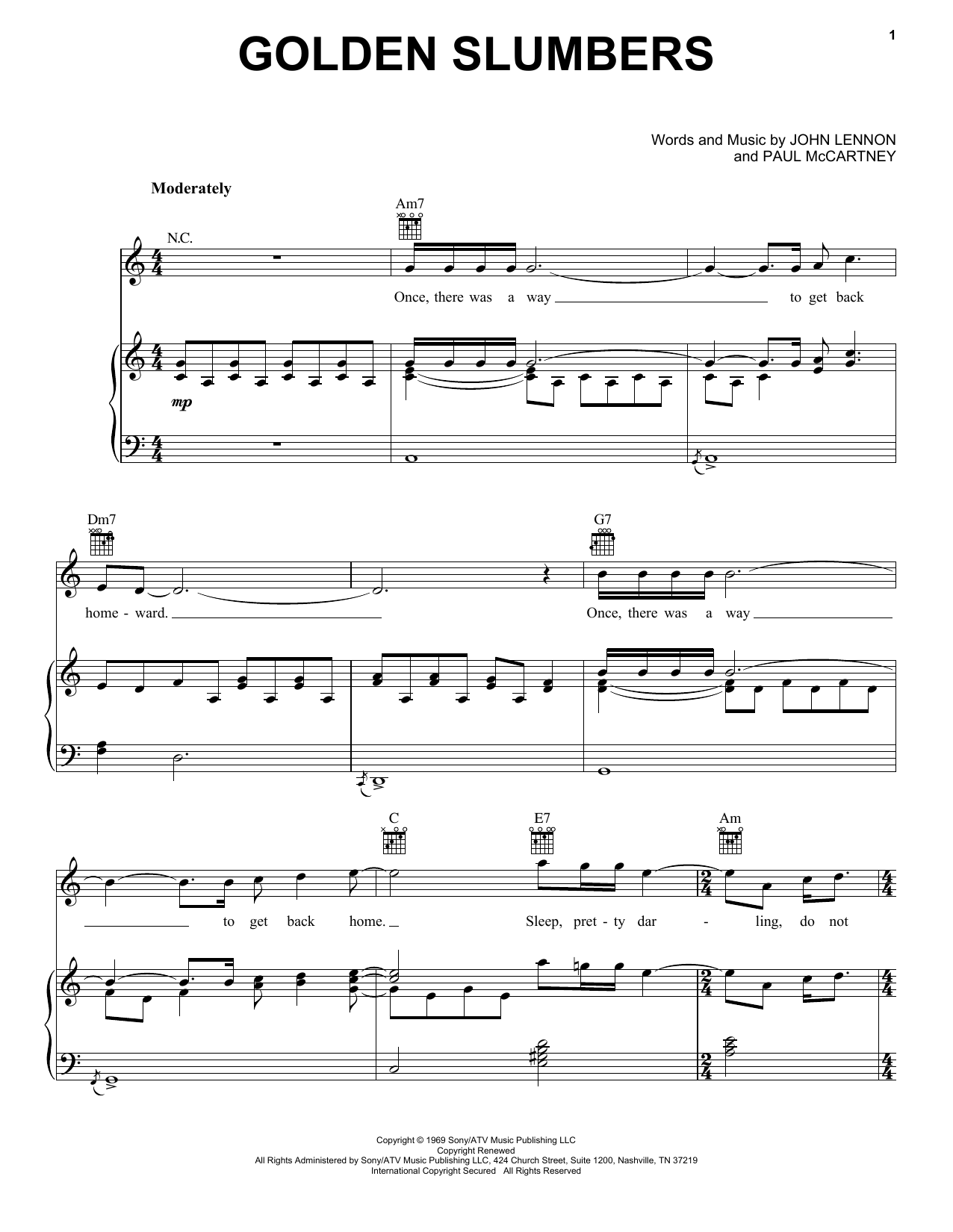 Product gallery: Page 1 of 1 Golden Slumbers, The Beatles
