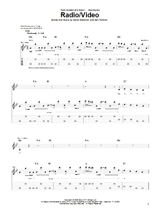 Produktgalerie: Seite 1 von 1 Radio/Video, System Of A Down, Gitarre
