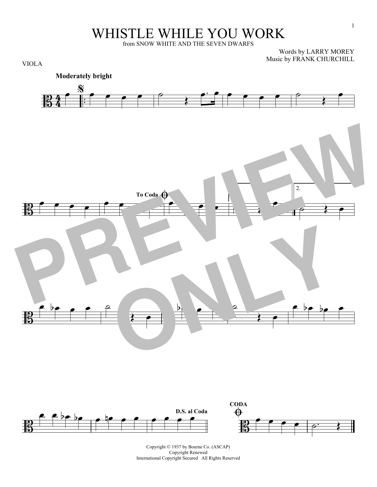 Product gallery: Page 1 of 1 Whistle While You Work (from Snow White And The Seven Dwarfs), Larry Morey & Frank Churchill