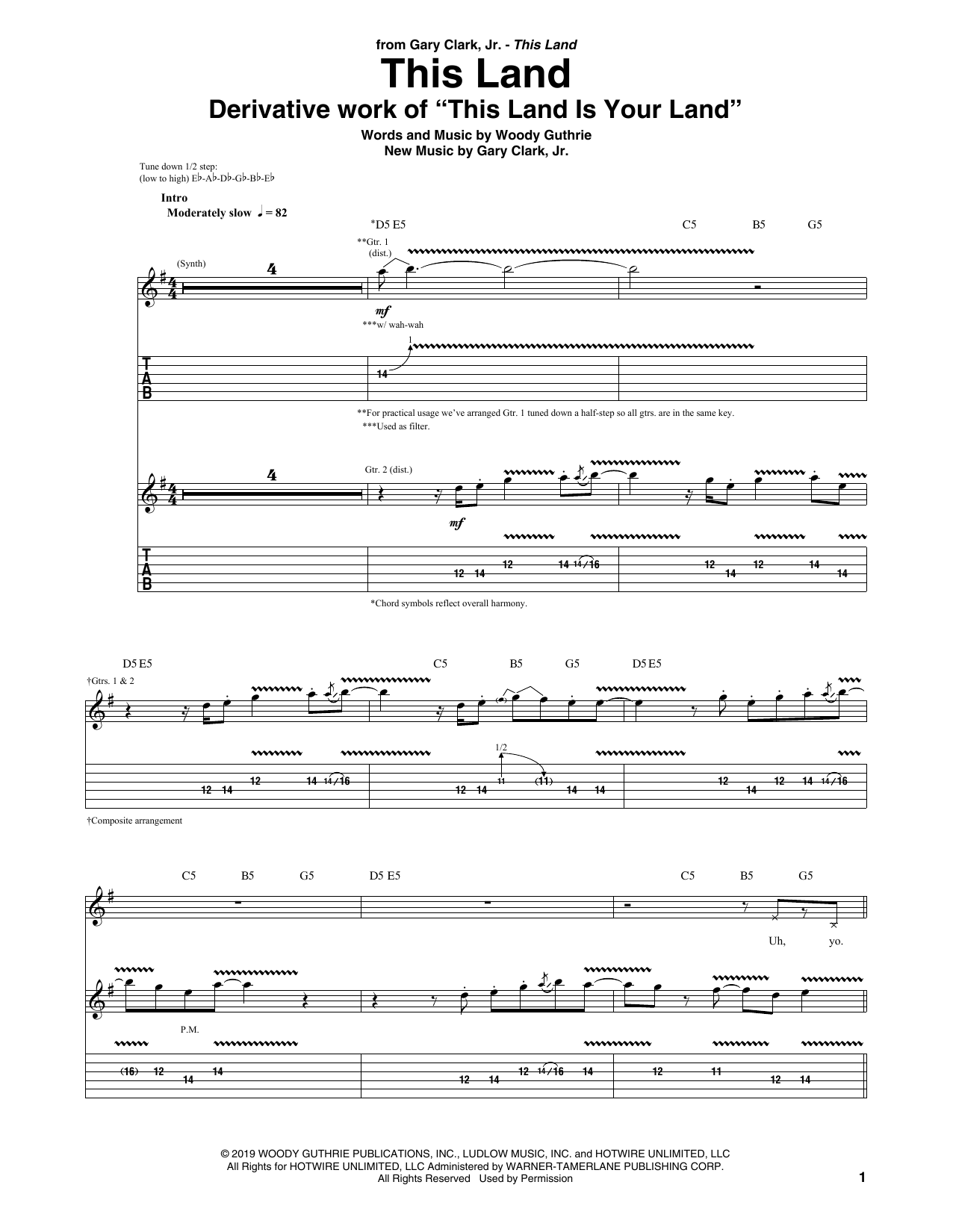 Produktgalerie: Seite 1 von 1 This Land, Gary Clark, Jr., Gitarre