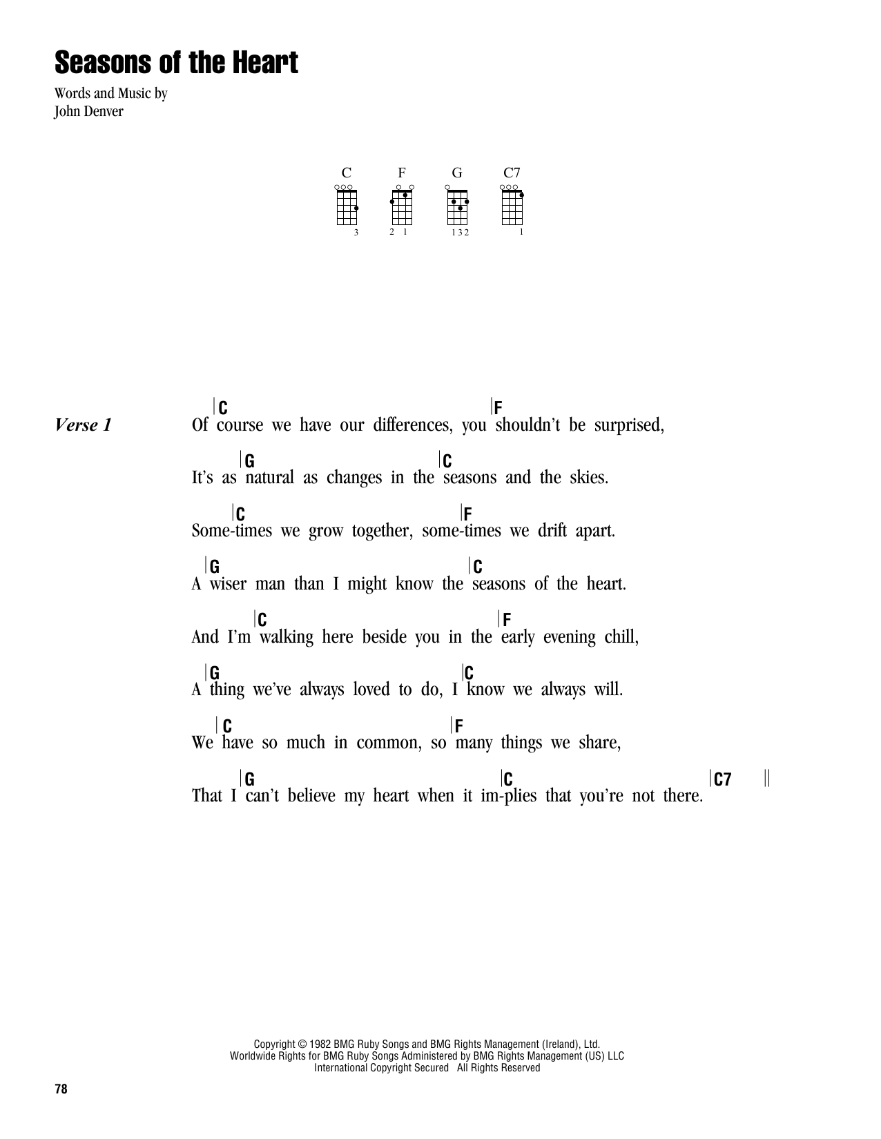 Product gallery: Page 1 of 1 Seasons Of The Heart, John Denver