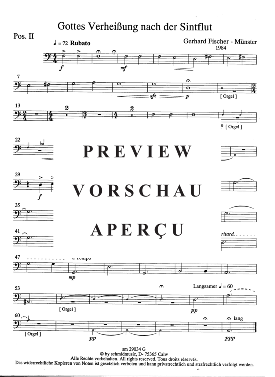 Product gallery: Page 2 of 3 Gottes Verheissung nach der Sindflut , , (Trombone 2 - single part)