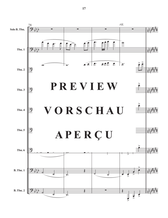 Product gallery: Page 19 of 21 Songs of the forest , , (Trombone ensemble 8 parts + bass trombone solo)