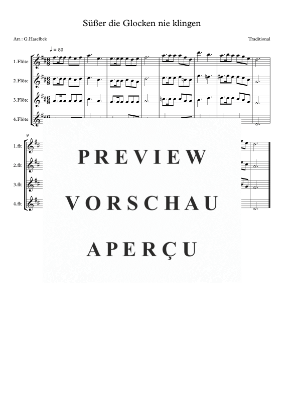 gallery: Süßer die Glocken nie klingen, , Flute Quartet