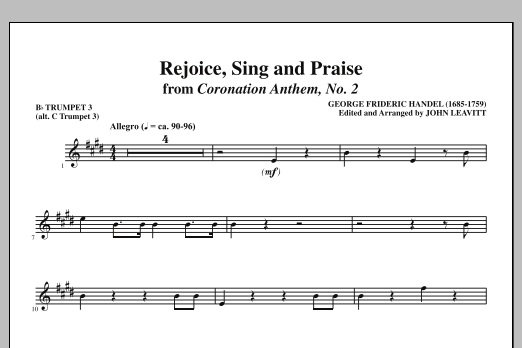 Product picture to: Rejoice, Sing And Praise - Bb Trumpet 3 (alt. C Tpt. 3)