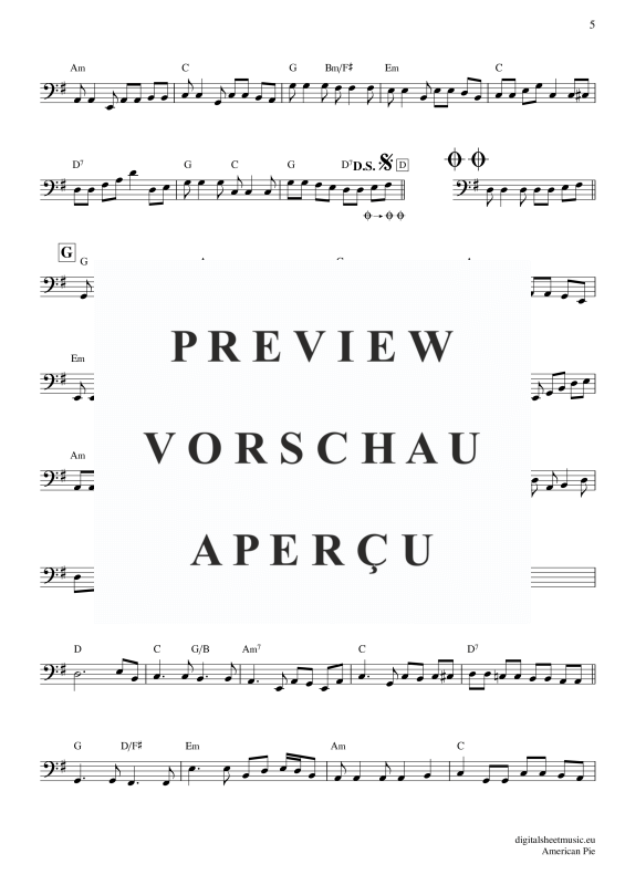 Product gallery: Page 6 of 8 American Pie , Mc Lean, Don, Bass Guitar