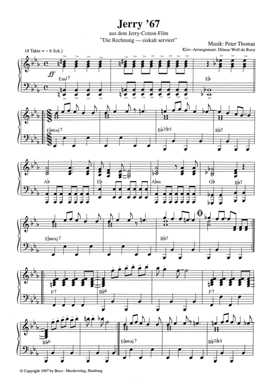 Product gallery: Page 1 of 3 Jerry 67 , , Piano Solo