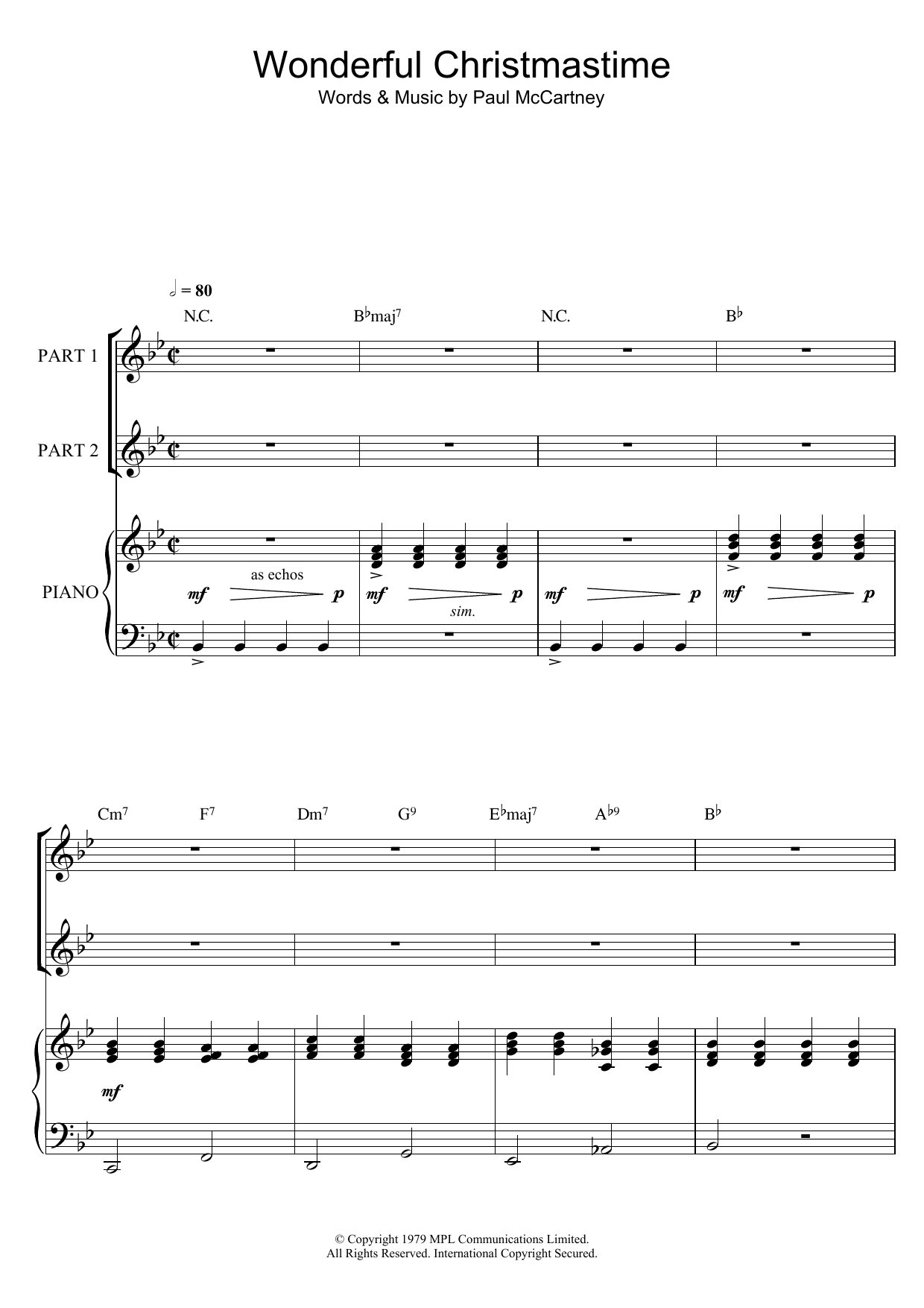 Produktbild zu: Wonderful Christmastime (arr. Rick Hein)