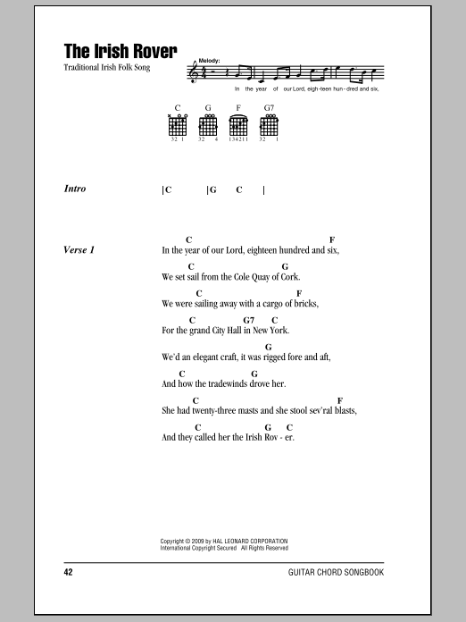 Produktgalerie: Seite 1 von 1 The Irish Rover, Irish Folksong, Gitarre