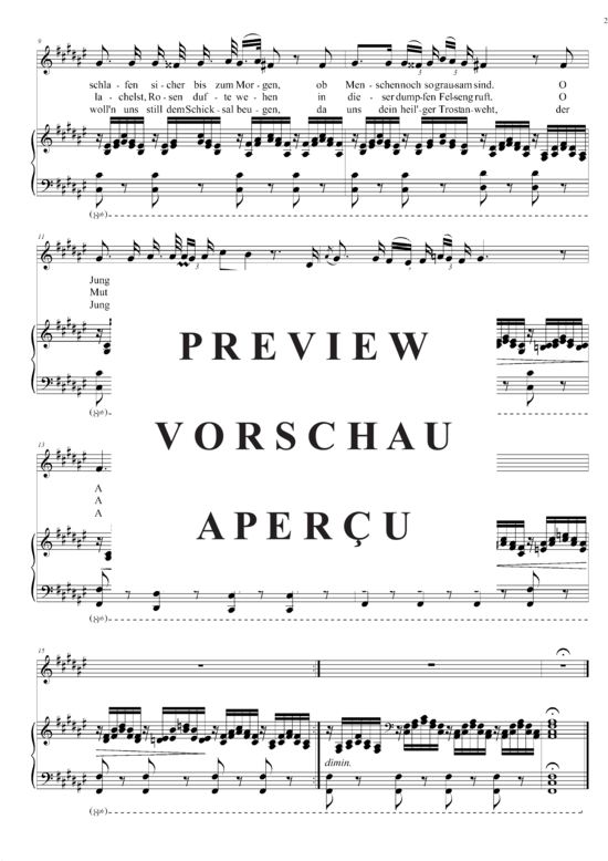 gallery: Ave Maria (Ellens Gesang III) , ,  D. 839 in Fis-Dur (Gesang tief + Klavier)