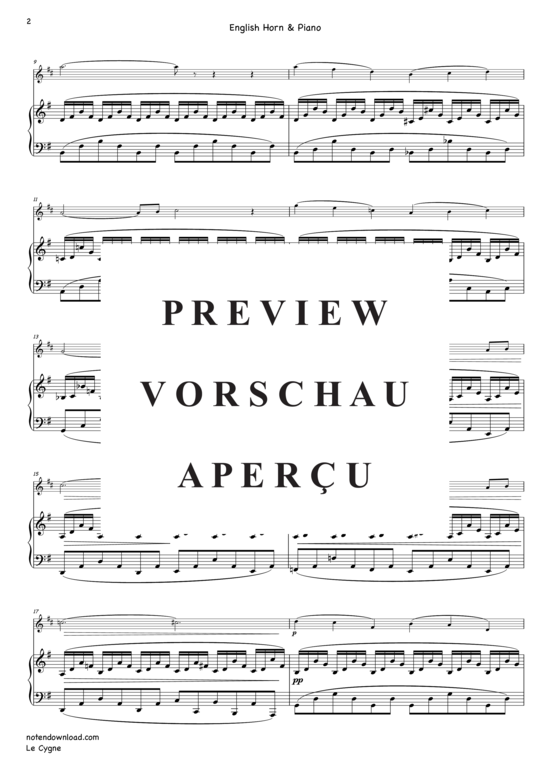 Product gallery: Page 3 of 5 Der Schwan (Le Cygne) , ,  (cor anglais + piano)