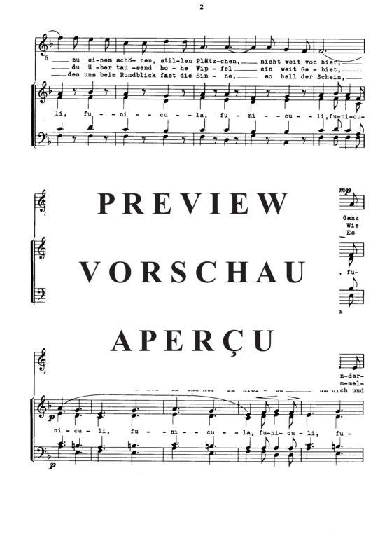 gallery: Funiculi, Funicula , , (Tenor/Bariton-Solo + Gemischter Chor)