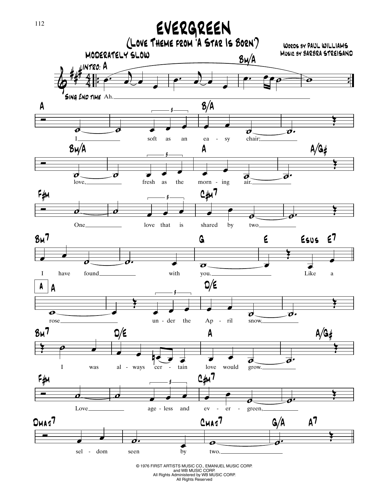 Product picture to: Evergreen (Love Theme from A Star Is Born)