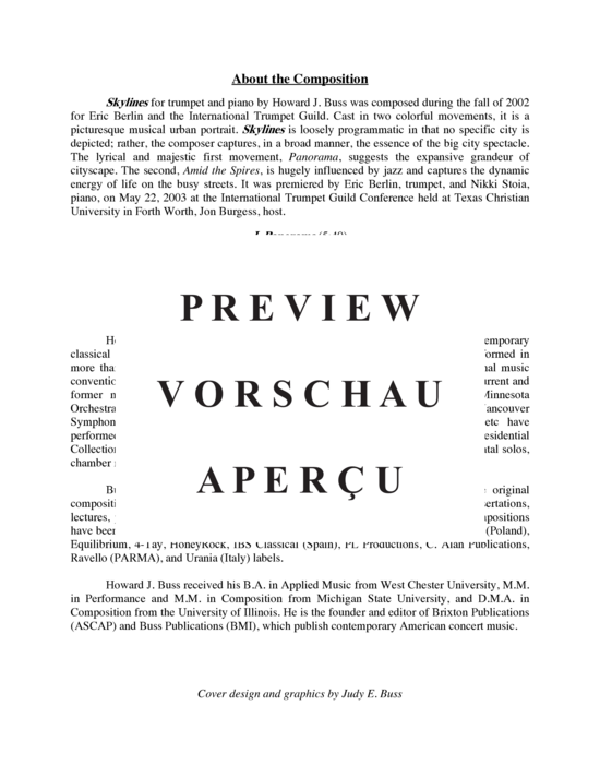 Produktgalerie: Seite 3 von 21 Skylines , , (Trompete in B/C und Klavier)