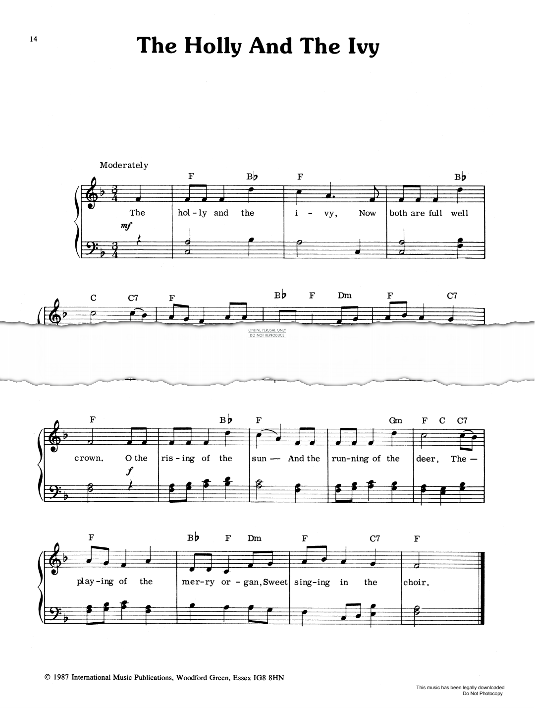 Produktbild zu: The Holly And The Ivy
