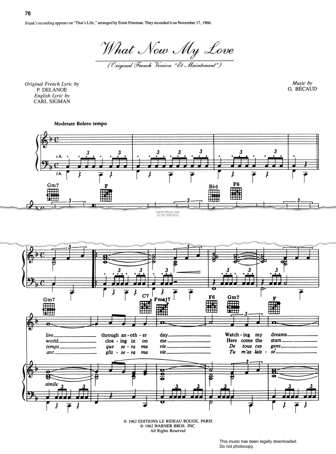 gallery: What Now My Love, Frank Sinatra