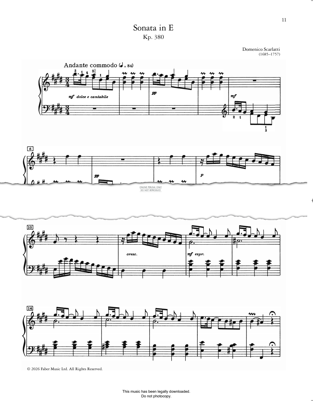 Produktbild zu: Sonata in E, Kp. 380