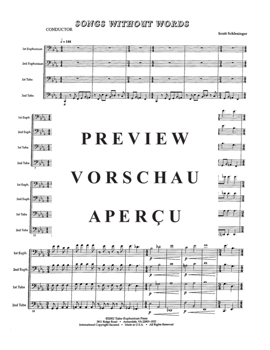 Product gallery: Page 4 of 21 Song Without Words , , (Tuba Quartett EETT)