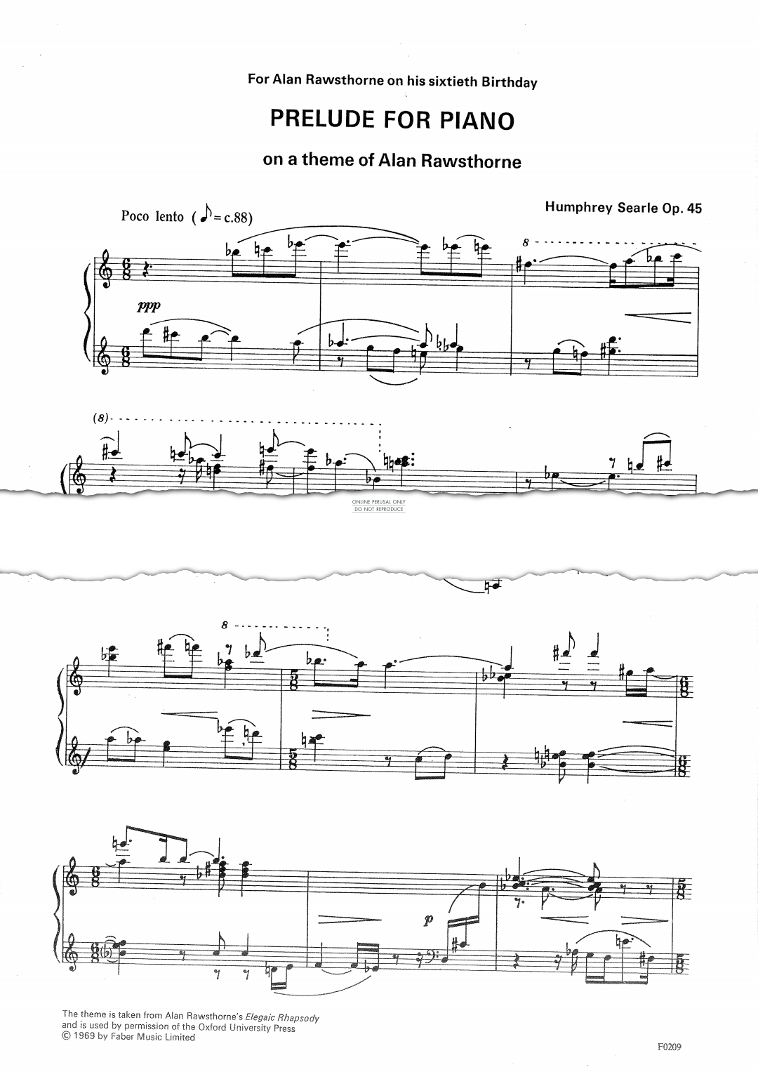 Product picture to: Prelude for Piano Op.45