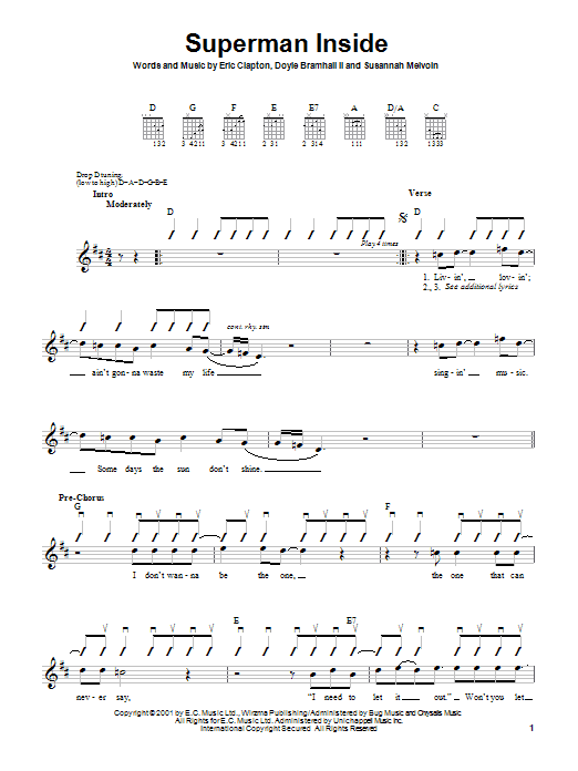 Product gallery: Page 1 of 1 Superman Inside, Eric Clapton
